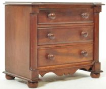 19TH CENTURY MAHOGANY APPRENTICE CHEST OF DRAWERS
