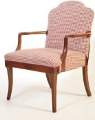 GOOD QUALITY 20TH CENTURY LOUIS XV REVIVAL WALNUT FAUTEUIL ARMCHAIR