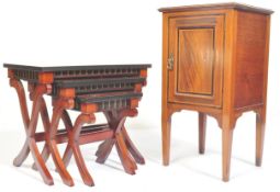 EDWARDIAN MAHOGANY POT CUPBOARD & REGENCY STYLE NEST