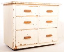 19TH CENTURY VICTORIAN SX DRAWER PINE CHEST OF DRAWERS