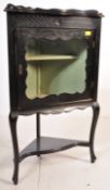 LATE VICTORIAN AESTHETIC MOVEMENT CORNER DISPLAY CABINET
