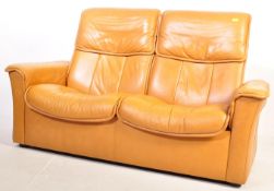 RETRO VINTAGE EKORNESS STRESSLESS 2 SEATER SOFA