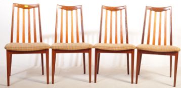 SET OF 4 VINTAGE MID 20TH CENTURY TEAK WOOD DINING CHAIRS
