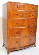 WYLIE & LOCHHEAD ART DECO WALNUT CHEST OF DRAWERS