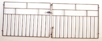 PAIR OF EARLY 20TH CENTURY BLACK IRON GARDEN GATES