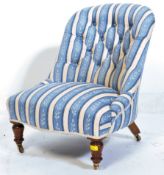 19TH CENTURY VICTORIAN MAHOGANY NURSING CHAIR