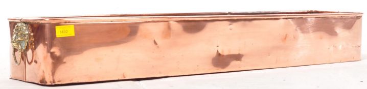 LARGE REGENCY 19TH CENTURY COPPER LIONS HEAD TROUGH