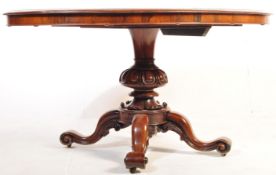 19TH CENTURY HIGH VICTORIAN MAHOGANY TILT TOP LOO TABLE
