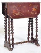 EARLY 20TH CENTURY CHINOISERIE MAHOGANY SUTHERLAND TABLE