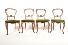 SET OF FOUR 19TH CENTURY VICTORIAN BALLOON BACK DINING