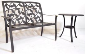 CONTEMPORARY CAST METAL GARDEN FURNITURE SET