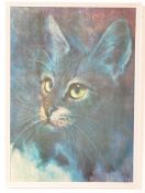 LARGE RETRO CATS FACE PRINT