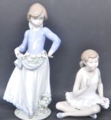 PAIR OF SPANISH PORCELAIN LLADRO & NAO FIGURINES