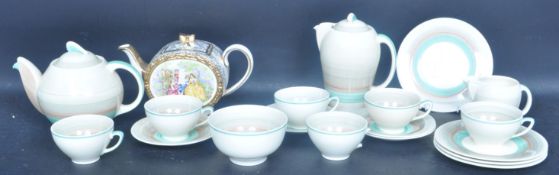 1930S SUSIE COOPER 'GREEN WEDDING BAND' TEA SERVICE / SET