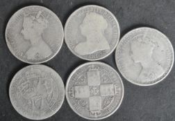 COLLECTION OF 19TH CENTURY VICTORIAN SILVER COINS
