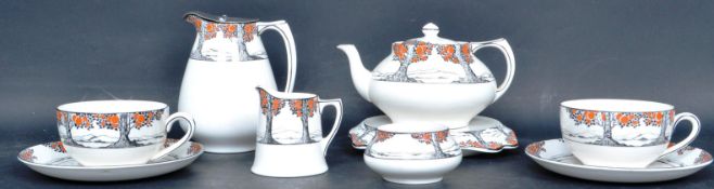 VINTAGE CROWN DUCAL ORANGE TREE PART TEA SERVICE