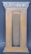 EARLY 20TH CENTURY BRASS LETTER BOX