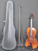 19TH CENTURY CH J B COLLIN MEZIN VIOLIN & TWO BOWS