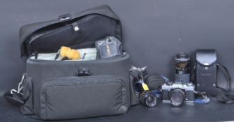 VINTAGE 20TH CENTURY MINOLTA XG-M SLR CAMERA WITH LEN EXTRA LENSES