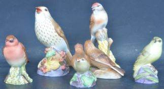 COLLECTION OF WORCESTER CERAMIC BIRD FIGURINES