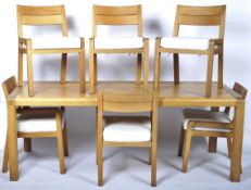 HABITAT - RADIUS - CONTEMPORARY DINING TABLE AND SIX CHAIRS