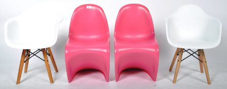 AFTER PANTON / EAMES DWA - FOUR CHILDREN'S DESIGNER CHAIRS