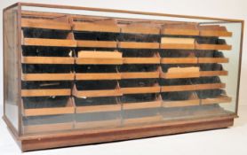 ART DECO GLASS & BRONZE HABERDASHERY CABINET