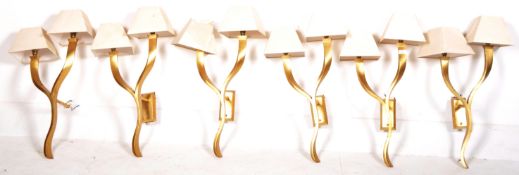 PORTA ROMANA - RIBBON LIGHTS - SET OF SIX DOUBLE WALL LIGHT SCONCES