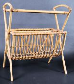 VINTAGE 20TH CENTURY BAMBOO MAGAZINE RACK / CANTERBURY