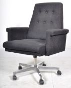 20TH CENTURY DANISH INSPIRED SWIVEL OFFICE DESK ARMCHAIR