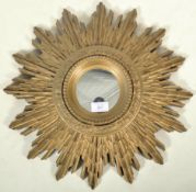 1950S ART DECO SUNBURST CONVEX WALL MIRROR