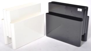 AFTER STOPPINO FOR KARTELL - PAIR OF MAGAZINE / RECORD RACKS
