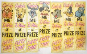 COLLECTION OF DISNEY & LOONEY TUNES FAIRGROUND SIGNAGE