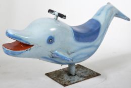 MID 20TH CENTURY DOLPHIN CAROUSEL RIDE