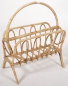 RETRO 1960S ITALIAN BAMBOO MAGAZINE RACK