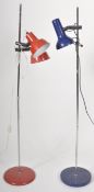 RETRO LIGHTING - TWO 20TH CENTURY FLOOR STANDING LAMPS