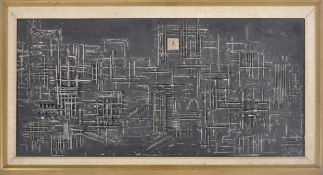 1970S BRUTALIST 3D TEXTURED WALL ART PANEL ON BOARD