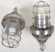 FLP - PAIR OF MID CENTURY INDUSTRIAL HANGING LIGHTS