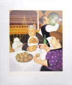 BERYL COOK (1926-2008) - DINING IN PARIS - SIGNED PRINT