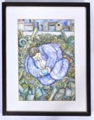 ALEX STEWART (B. 1954) - THE PHILOSOPHER'S EGG - WATERCOLOUR