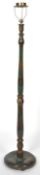 20TH CENTURY CHINESE CHINOISERIE GREEN LACQUER FLOOR LAMP
