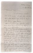 VALLABHBHAI PATEL – (1875-1950) – HANDWRITTEN LETTER