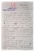 VALLABHBHAI PATEL – (1875-1950) – HANDWRITTEN LETTER