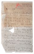 VALLABHBHAI PATEL – (1875-1950) – HANDWRITTEN LETTER