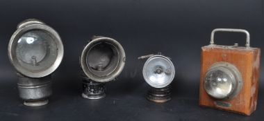 COLLECTION OF EARLY 20TH CENTURY BICYCLE AND OTHER LAMPS