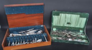 COLLECTION OF 20TH CENTURY VINTAGE CANTEENS OF CUTLERY