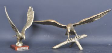 TWO BRASS FEDERAL STYLE EAGLE FIGURES