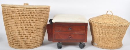 COLLECTION OF VINTAGE 20TH CENTURY SEWIING BOXES AND MORE