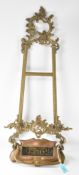 BRASS ROCOCO EASEL & ART NOUVEAU LETTER BOX