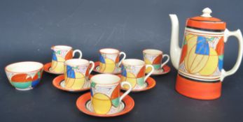 CLARICE CLIFF - MELON - FANTASQUE - ART DECO COFFEE SERVICE